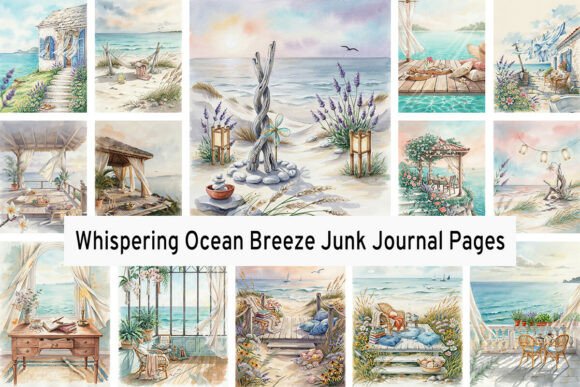 Download Whispering Ocean Breeze Junk Journal Kit - Ocean Collection
