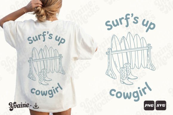 Download Summer Surfs Up Cowgirl Beach SVG PNG - Beach svg Collection