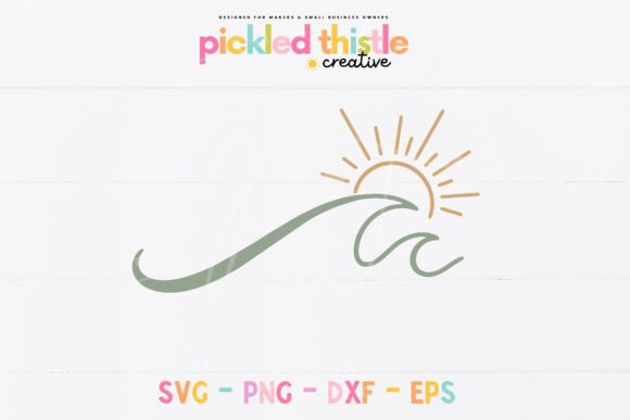 Download Wave Sun Design | Coastal Ocean SVG - Ocean Collection