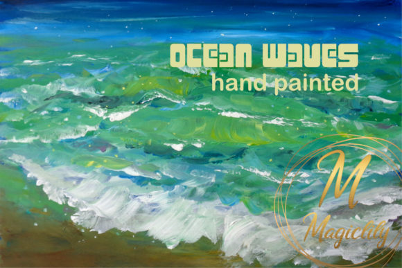 Download Ocean Waves - Acrylic Painting - Ocean Collection
