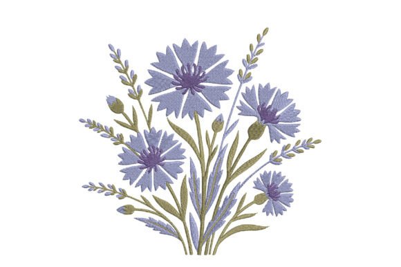 Download Lavender Wildflower Embroidery Design - Wildflower embroidery Collection