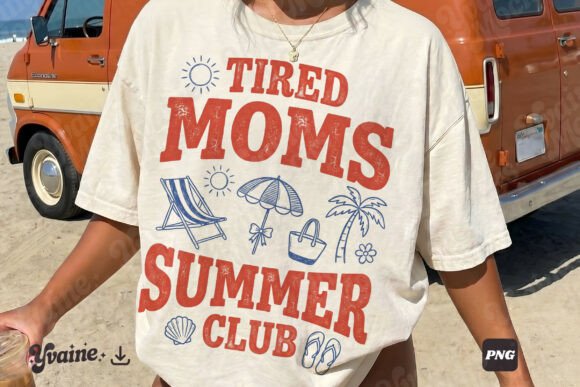 Download Tired Moms Summer Club Beach SVG PNG - Beach svg Collection