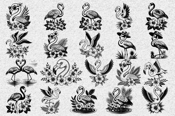 Download Flamingo SVG Bundle, Flamingo Clipart - Premium Resources