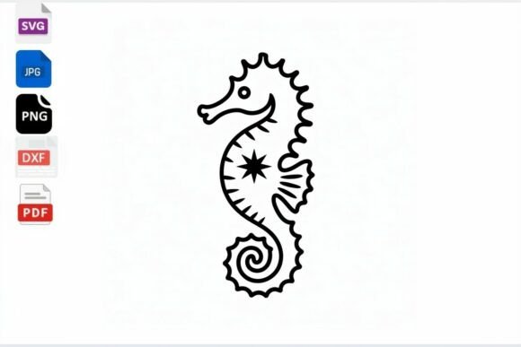 Download Seahorse SVG Cut File Nautical Ocean - Ocean Collection
